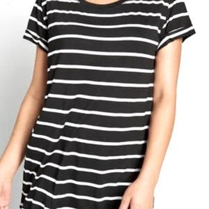 ModCloth black and white stripped tunic.